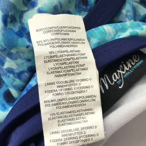 Maxine of Hollywood One-Piece Swimsuit Sz 12 - Picture 6 of 6